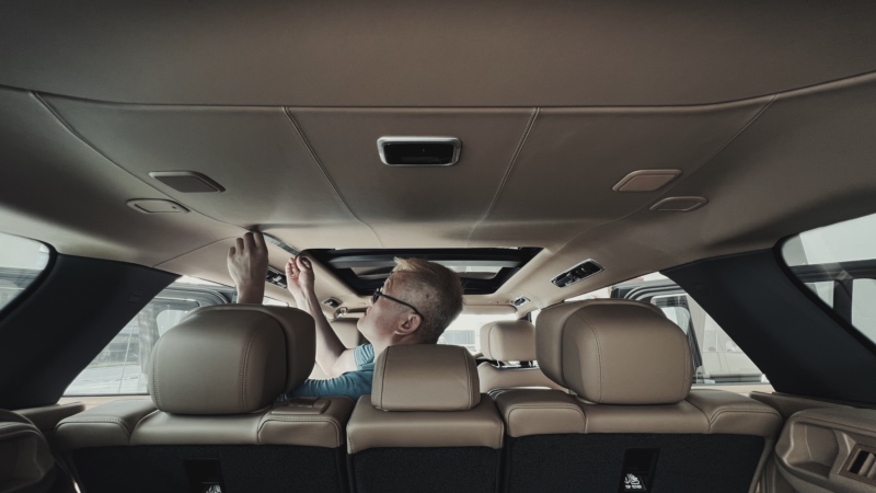 Car roof leather