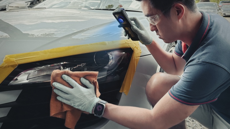 car headlamp repair yellowing
