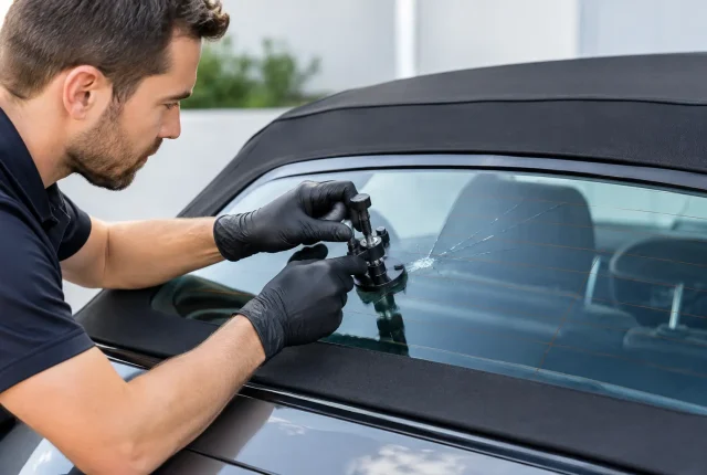 Repair Cracked Convertible Rear Window Properly